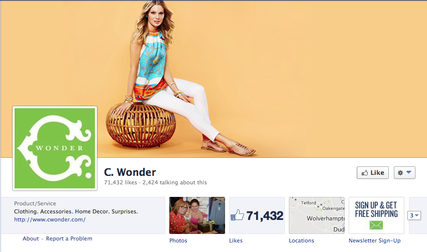 C.Wonder Facebook page